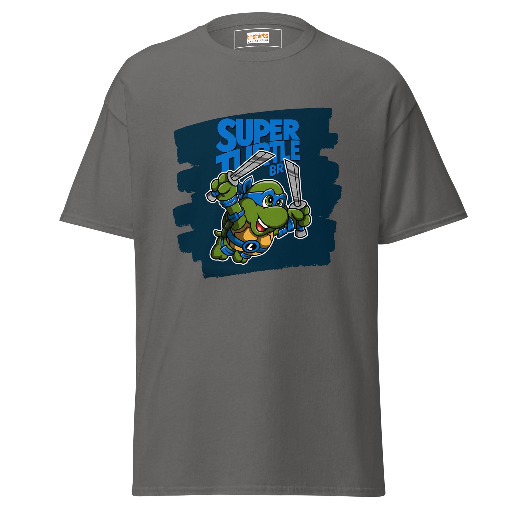 Super Turtle Bros | Gaming Movie T-Shirt - Charcoal - T-Shirts Online