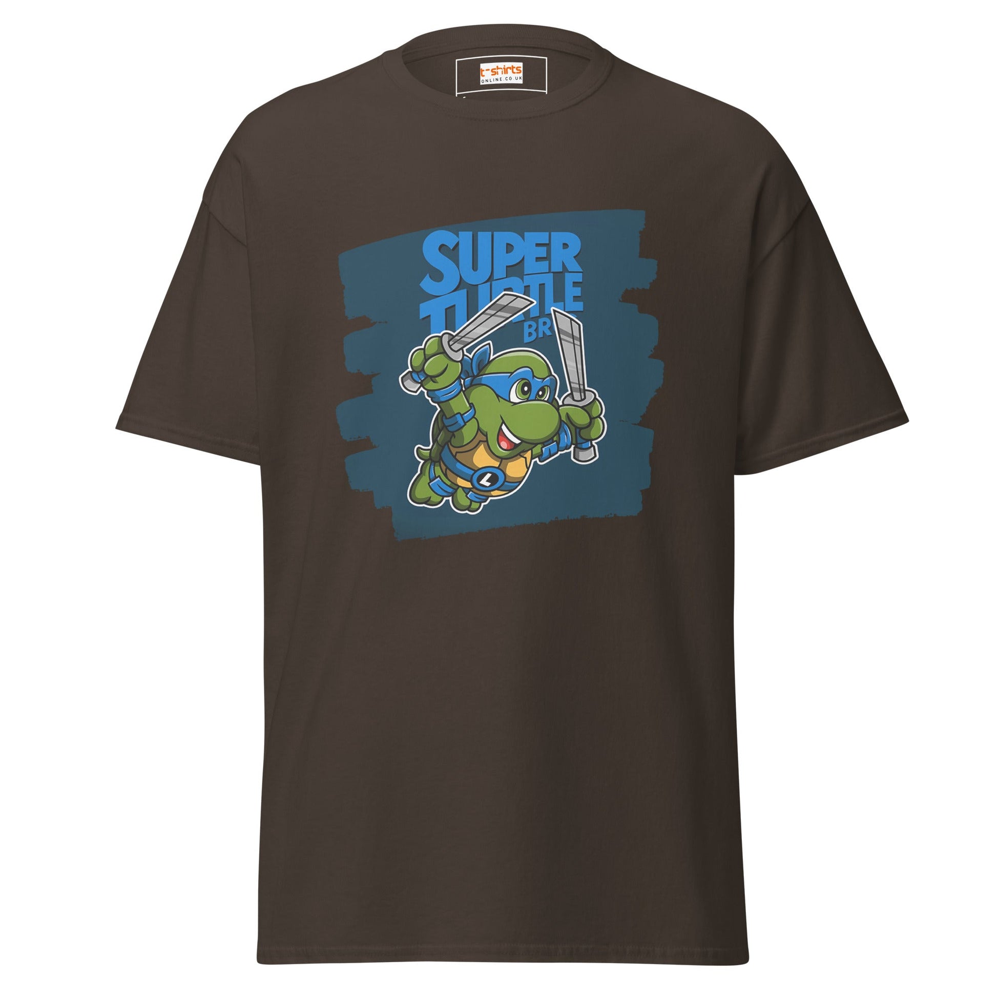 Super Turtle Bros | Gaming Movie T-Shirt - Dark Chocolate - T-Shirts Online