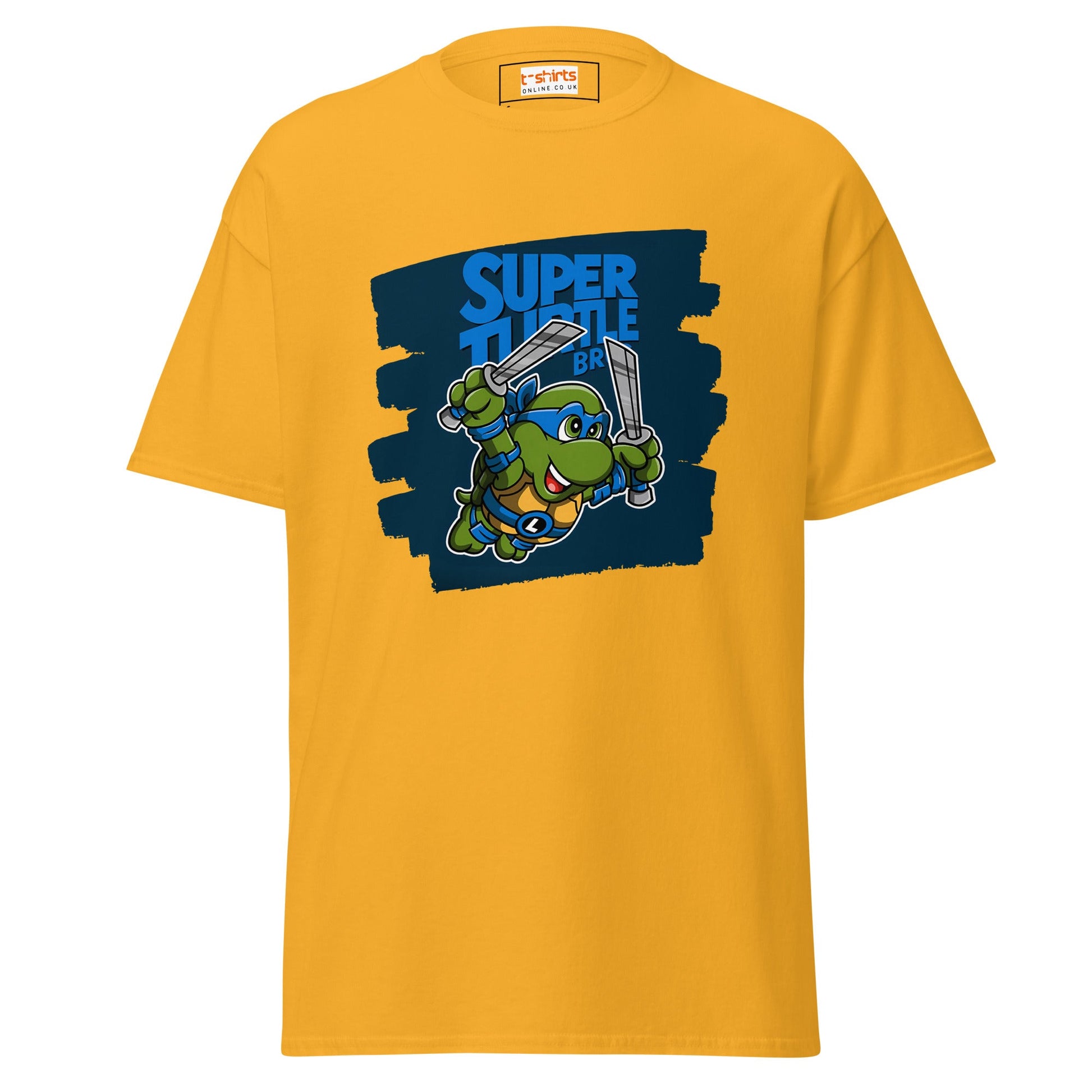 Super Turtle Bros | Gaming Movie T-Shirt - Gold - T-Shirts Online