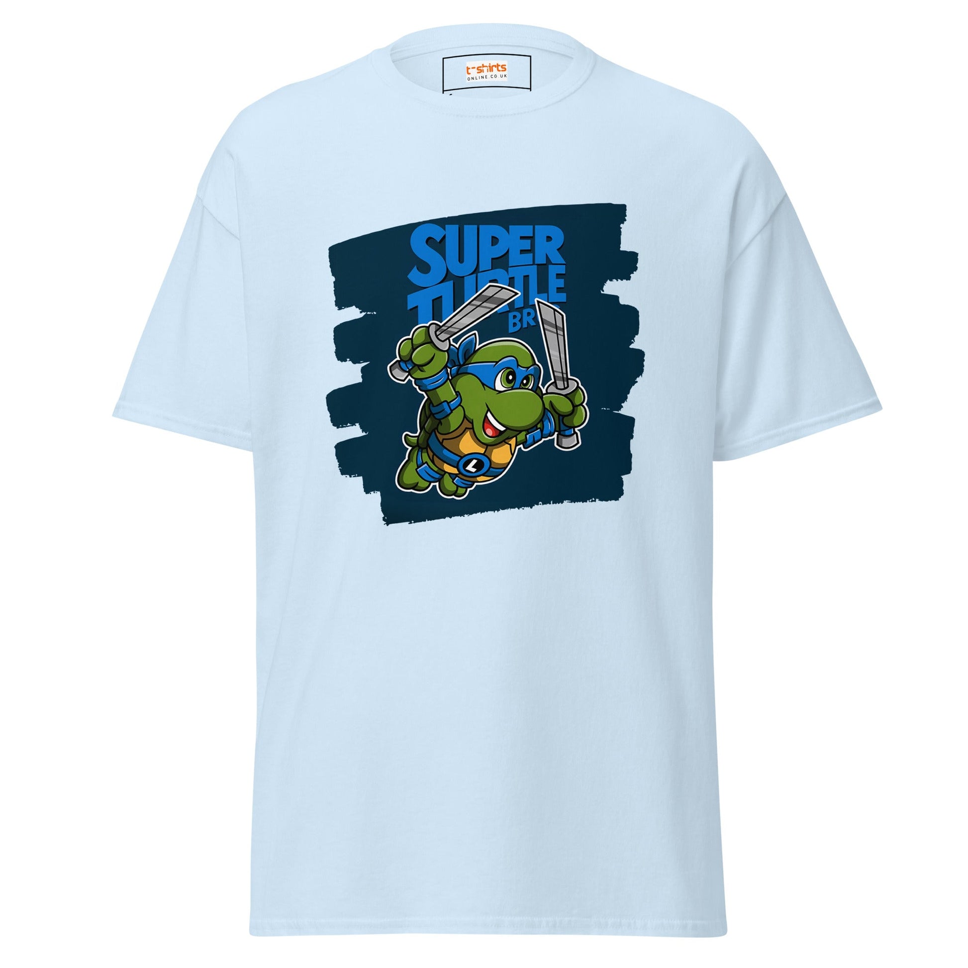 Super Turtle Bros | Gaming Movie T-Shirt - Light Blue - T-Shirts Online