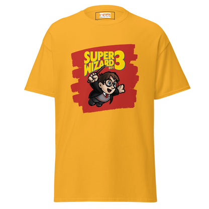 Super Wizard 3 | Mashup Gaming T-Shirt - Gold - T-Shirts Online