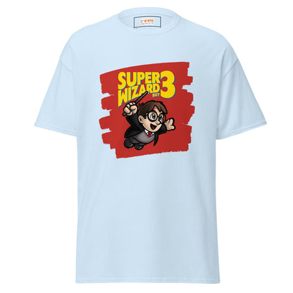 Super Wizard 3 | Mashup Gaming T-Shirt - Light Blue - T-Shirts Online