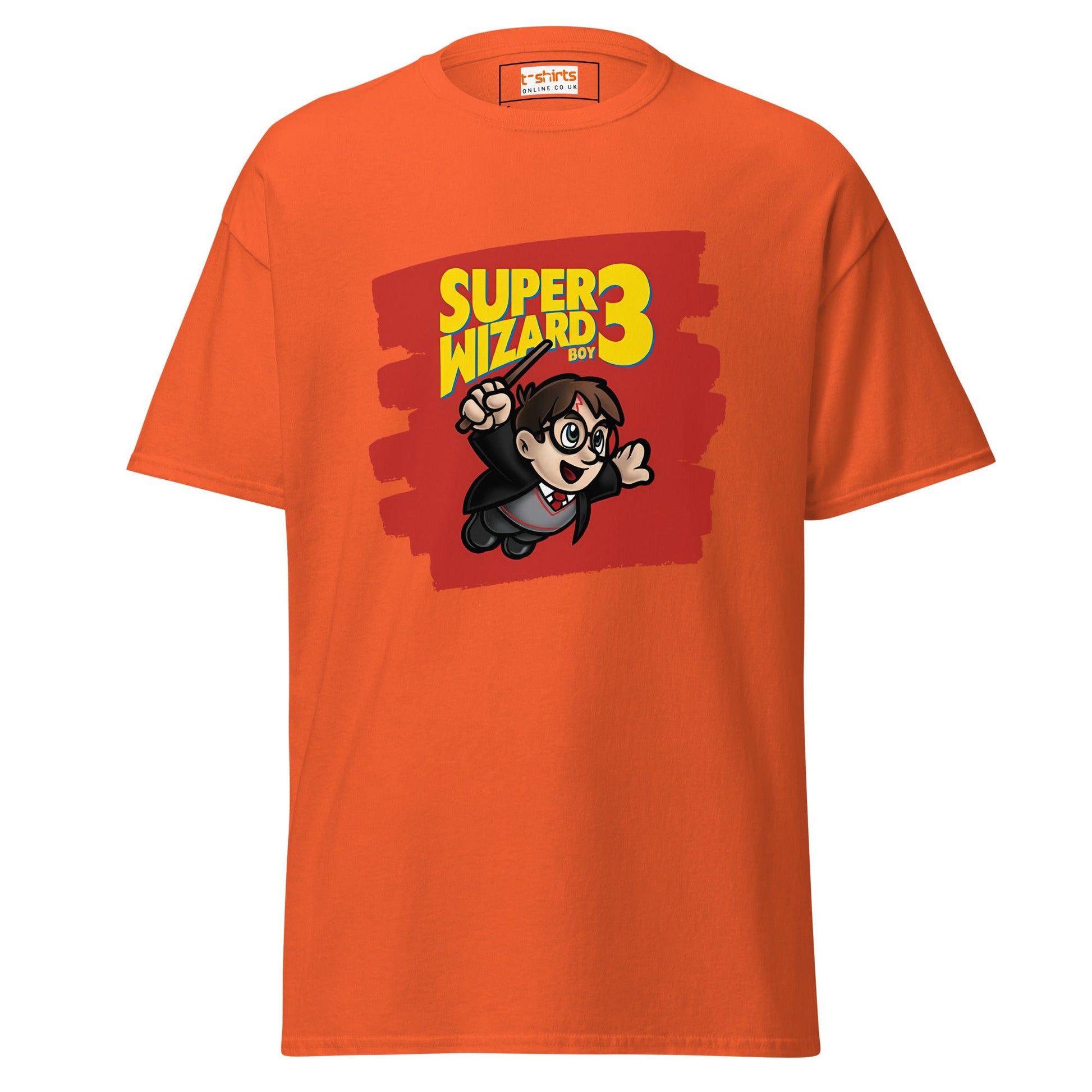 Super Wizard 3 | Mashup Gaming T-Shirt - Orange - T-Shirts Online