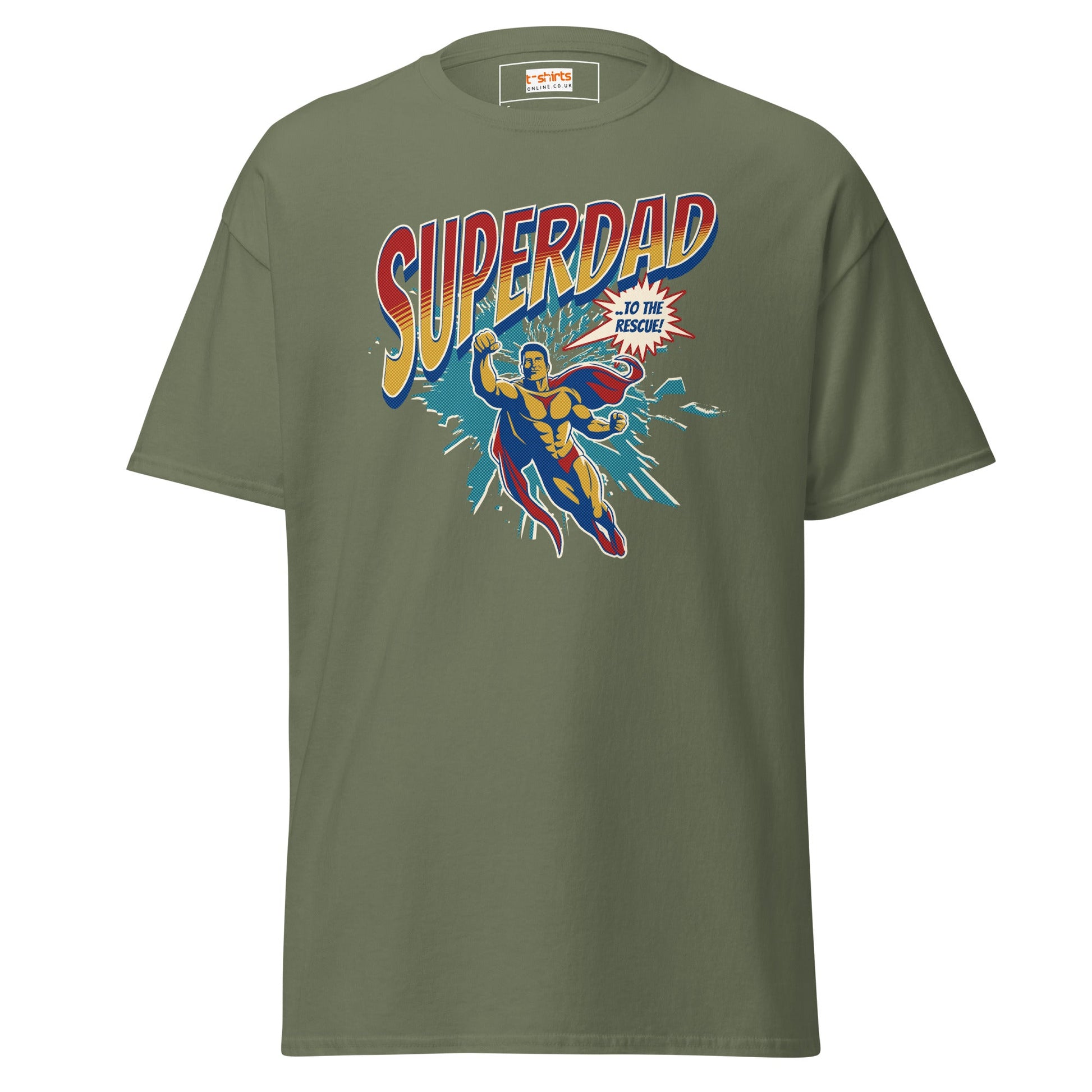 SuperDad T-Shirt | Father's Day T-Shirt - Military Green - T-Shirts Online