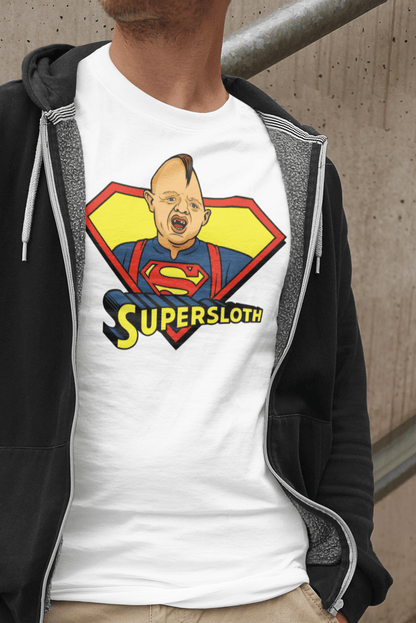 Supersloth Parody T-Shirt for Retro Movie Fans - Black - T-Shirts Online