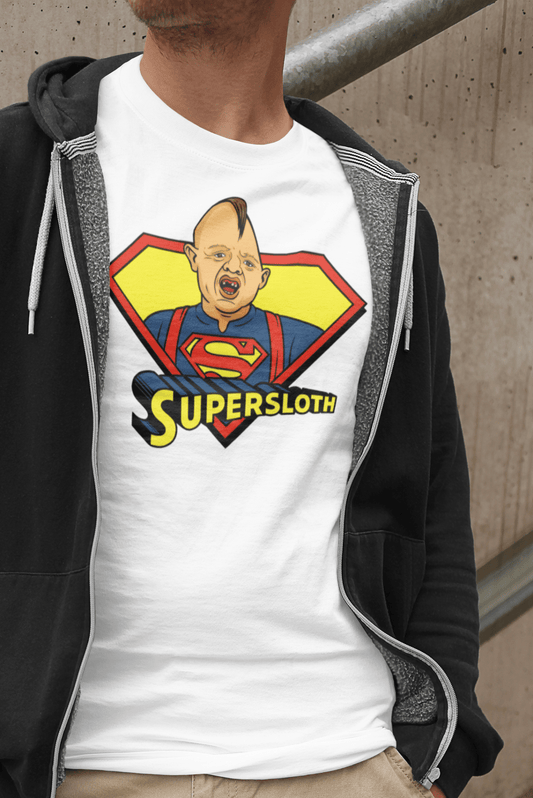 Supersloth Parody T-Shirt for Retro Movie Fans - Black - T-Shirts Online
