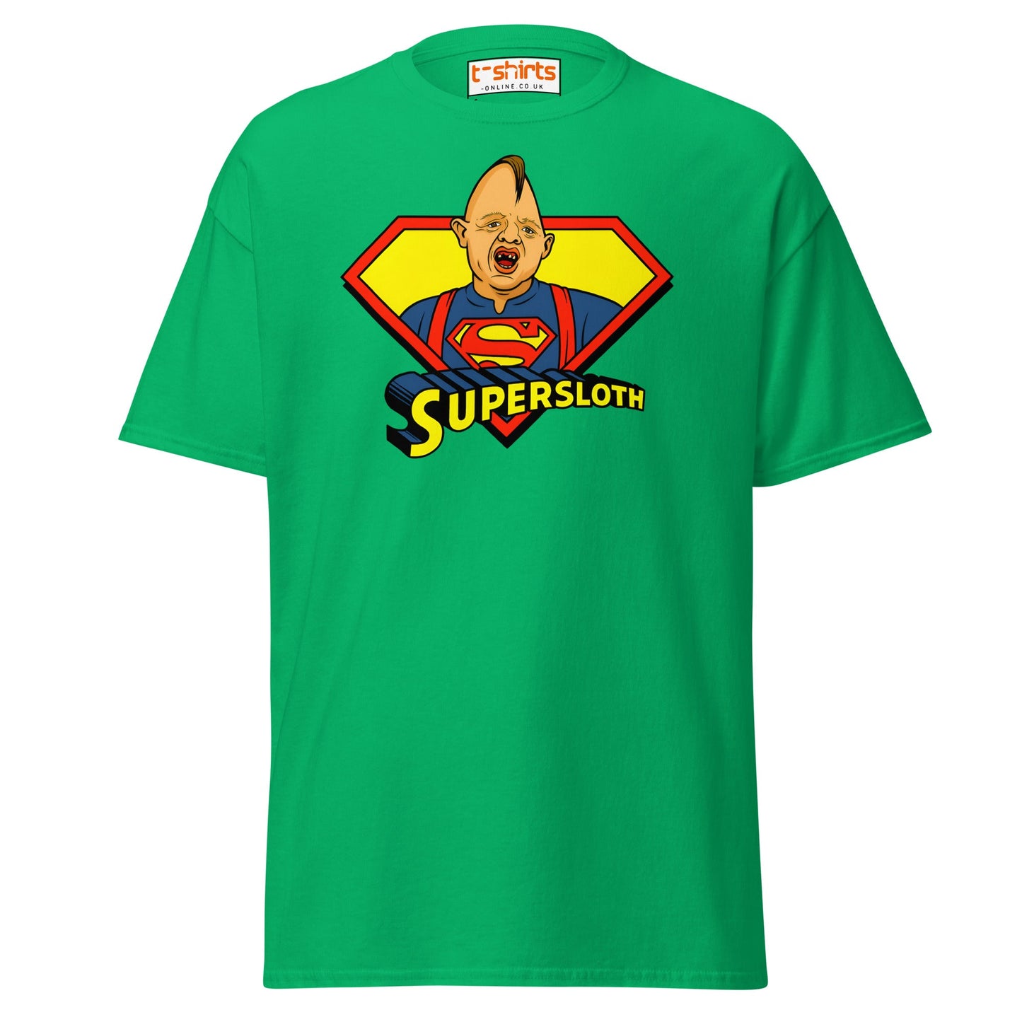 Supersloth Parody T-Shirt for Retro Movie Fans - Irish Green - T-Shirts Online