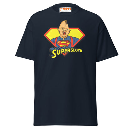 Supersloth Parody T-Shirt for Retro Movie Fans - Navy - T-Shirts Online