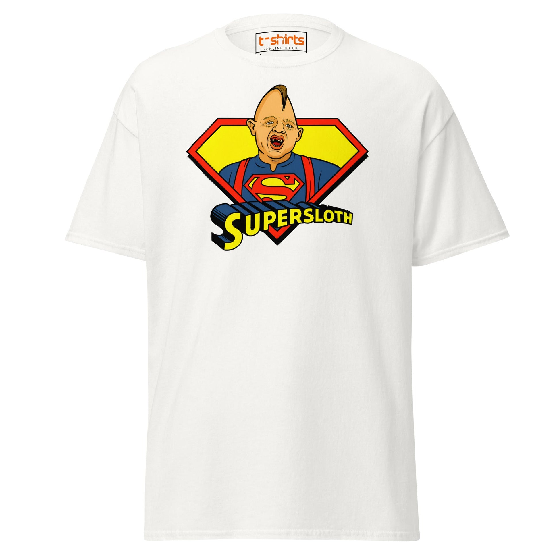 Supersloth Parody T-Shirt for Retro Movie Fans - White - T-Shirts Online