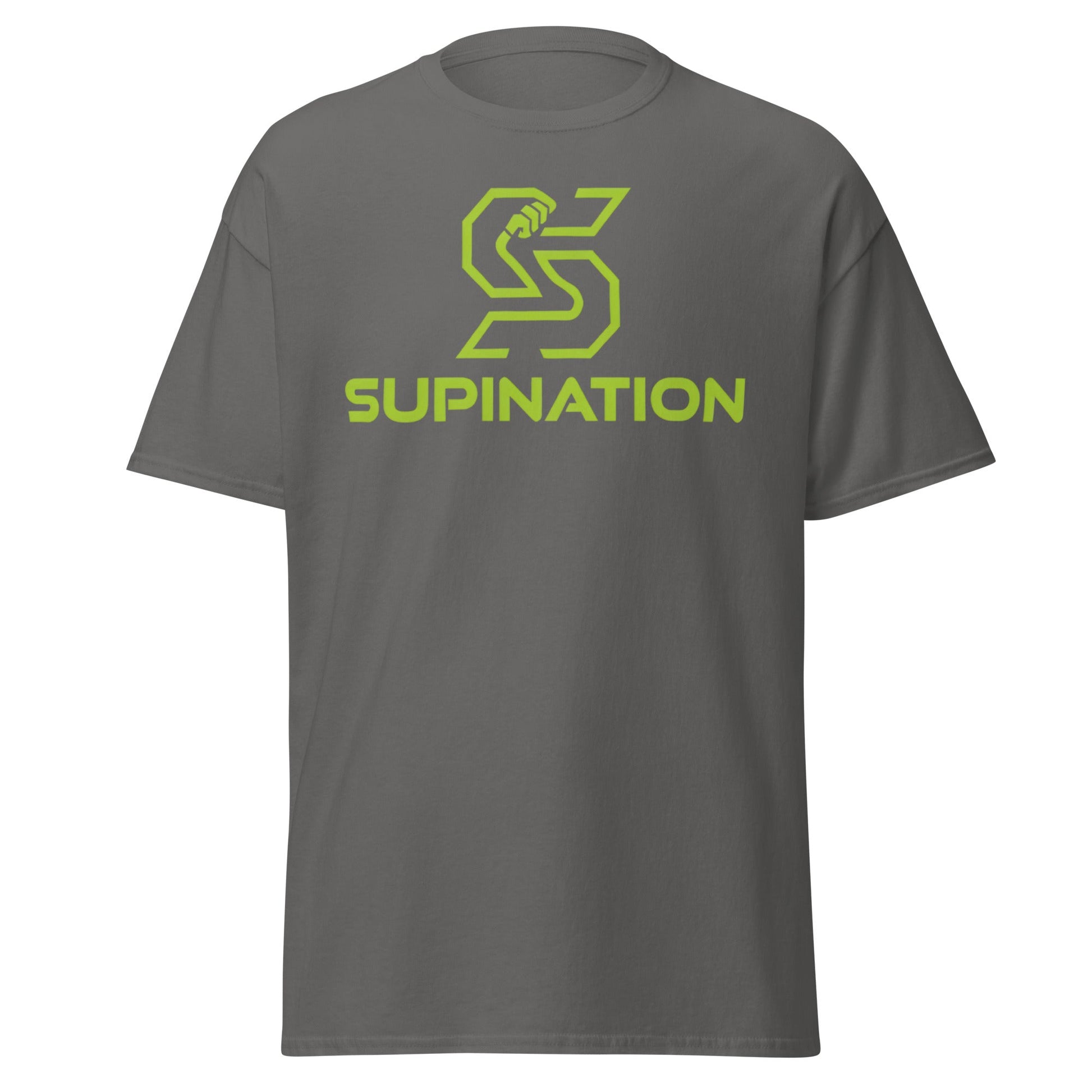 Supination Arm Wrestling T-Shirt - Pro Strength Tee - Charcoal - T-Shirts Online