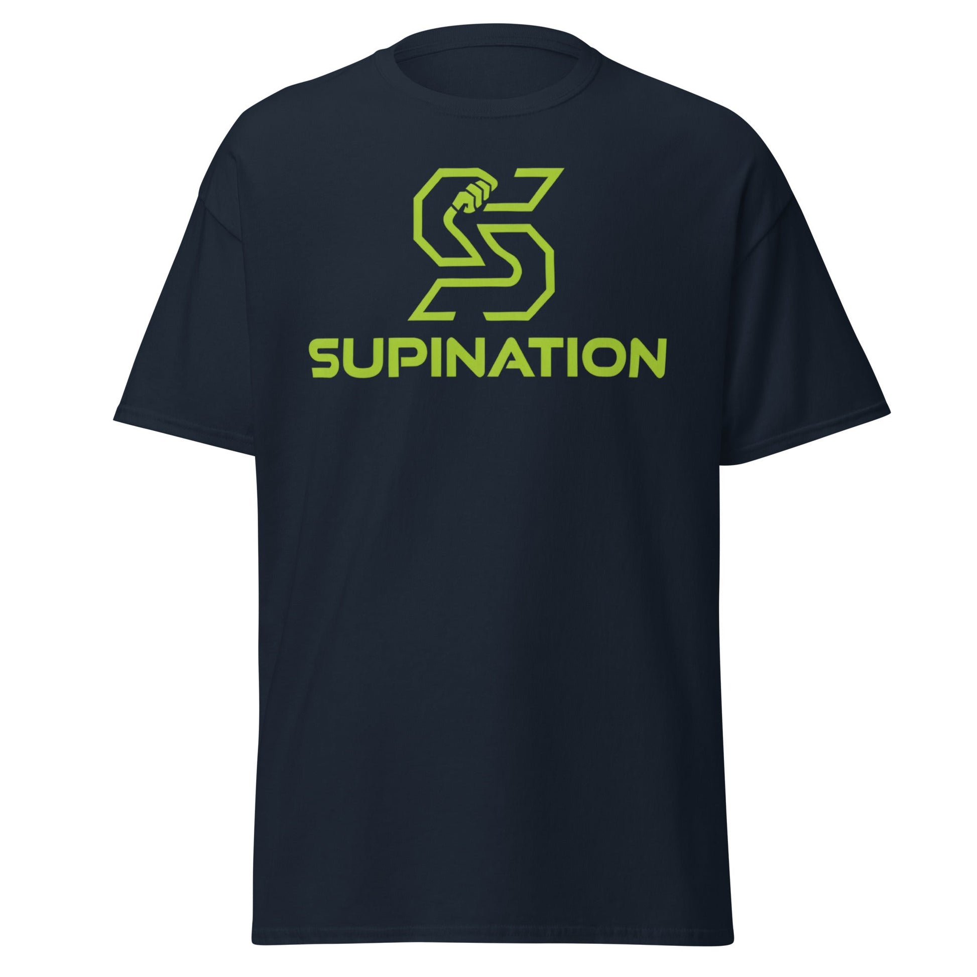 Supination Arm Wrestling T-Shirt - Pro Strength Tee - Navy - T-Shirts Online