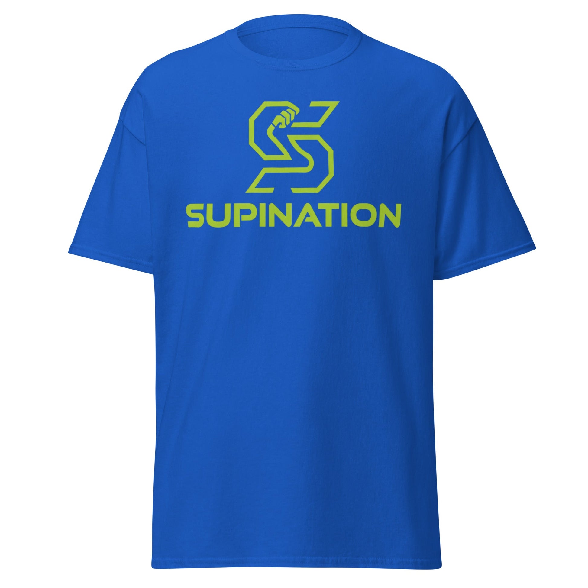 Supination Arm Wrestling T-Shirt - Pro Strength Tee - Royal - T-Shirts Online