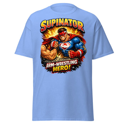 Supinator Arm - Wrestling Hero T-Shirt | Pro Strength Tee - Carolina Blue - T-Shirts Online