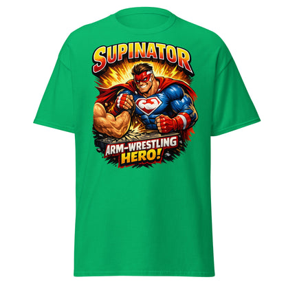 Supinator Arm - Wrestling Hero T-Shirt | Pro Strength Tee - Irish Green - T-Shirts Online