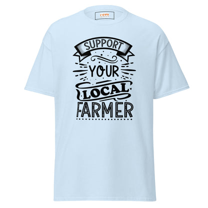 Support a Farmer | Farmer T-Shirt - Light Blue - T-Shirts Online