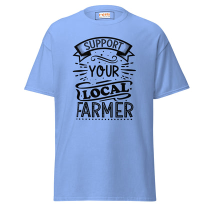 Support a Farmer | Farmer T-Shirt - Carolina Blue - T-Shirts Online