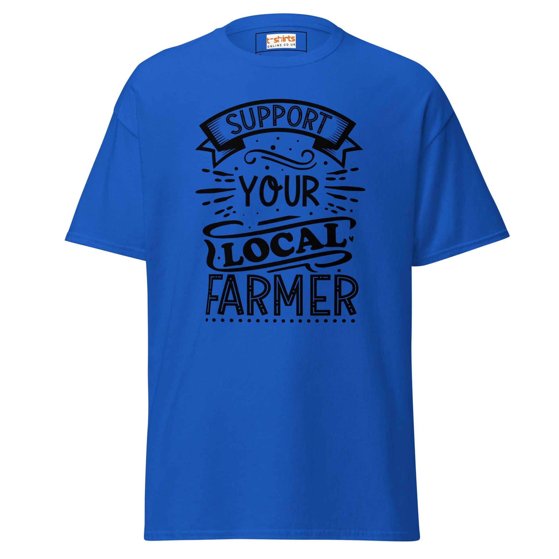 Support a Farmer | Farmer T-Shirt - Royal - T-Shirts Online