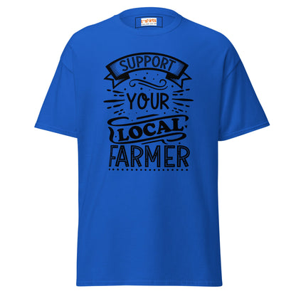Support a Farmer | Farmer T-Shirt - Royal - T-Shirts Online