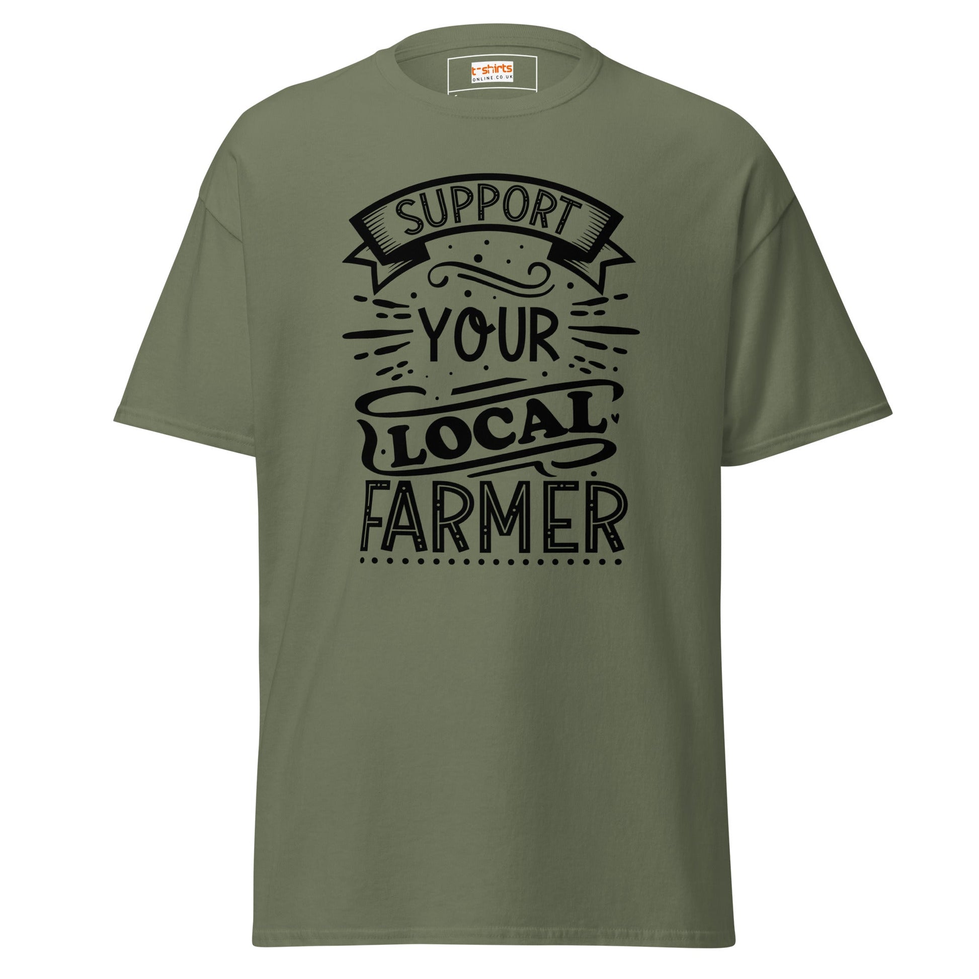 Support a Farmer | Farmer T-Shirt - Military Green - T-Shirts Online