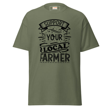 Support a Farmer | Farmer T-Shirt - Military Green - T-Shirts Online