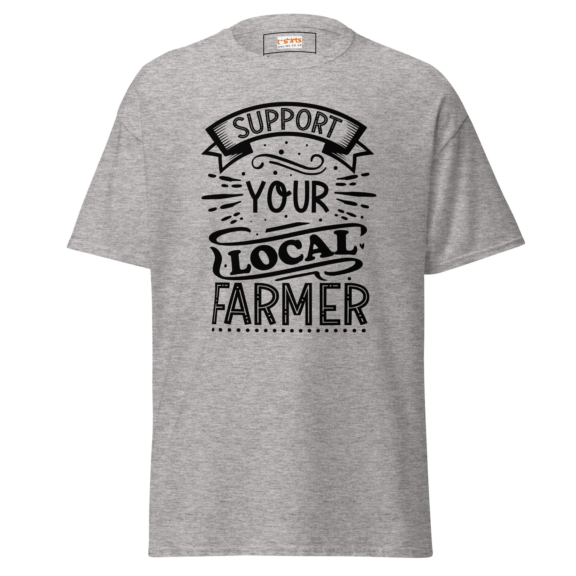 Support a Farmer | Farmer T-Shirt - Sport Grey - T-Shirts Online