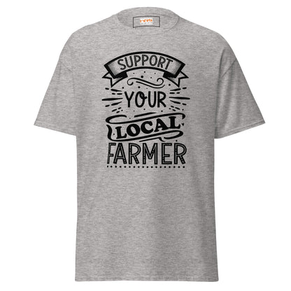 Support a Farmer | Farmer T-Shirt - Sport Grey - T-Shirts Online