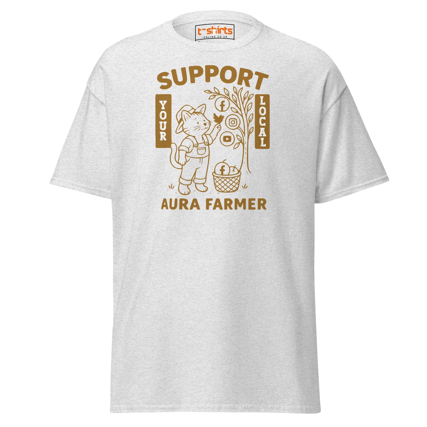 Support Your Local Aura Farmer T-Shirt - Ash - T-Shirts Online
