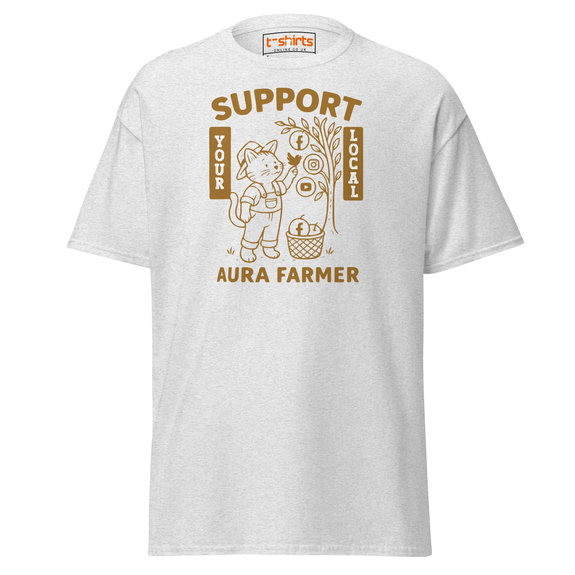 Support Your Local Aura Farmer T-Shirt - Ash - T-Shirts Online