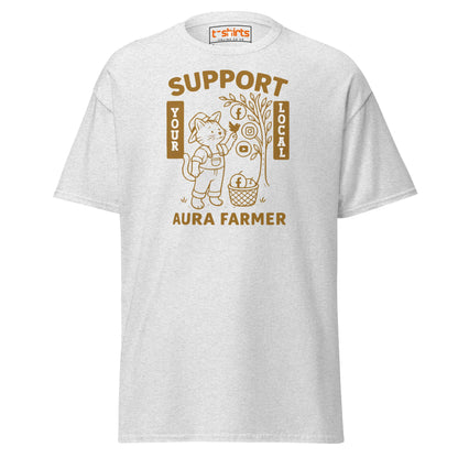 Support Your Local Aura Farmer T-Shirt - Ash - T-Shirts Online