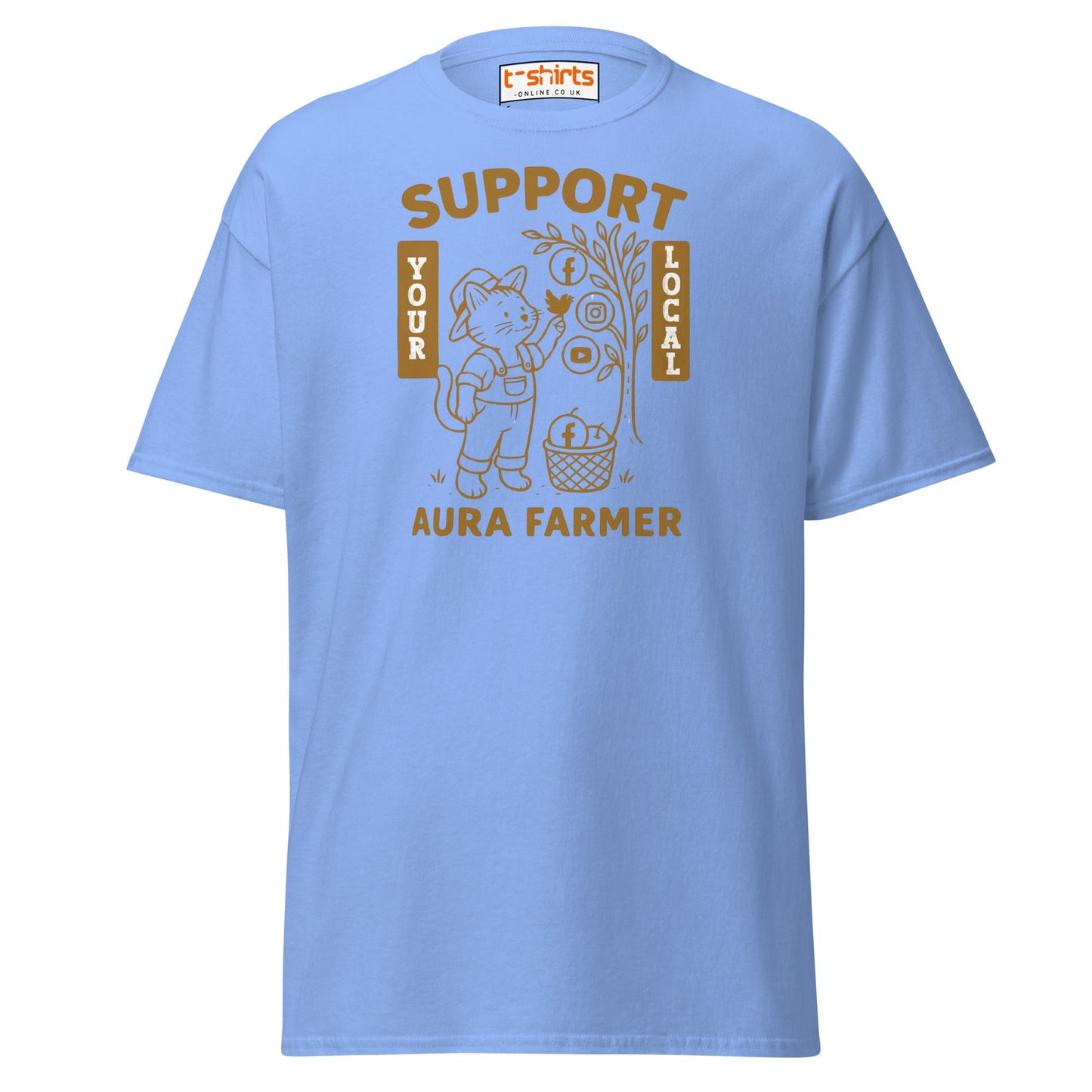 Support Your Local Aura Farmer T-Shirt - Carolina Blue - T-Shirts Online