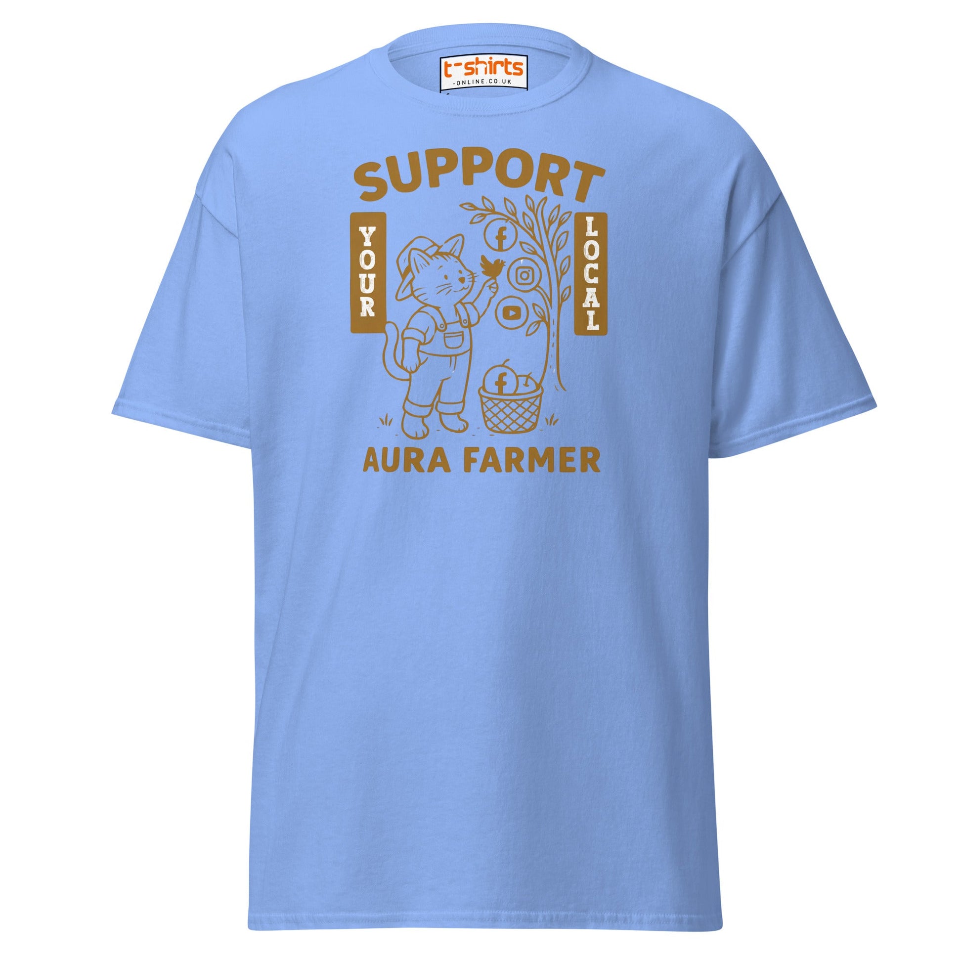 Support Your Local Aura Farmer T-Shirt - Carolina Blue - T-Shirts Online