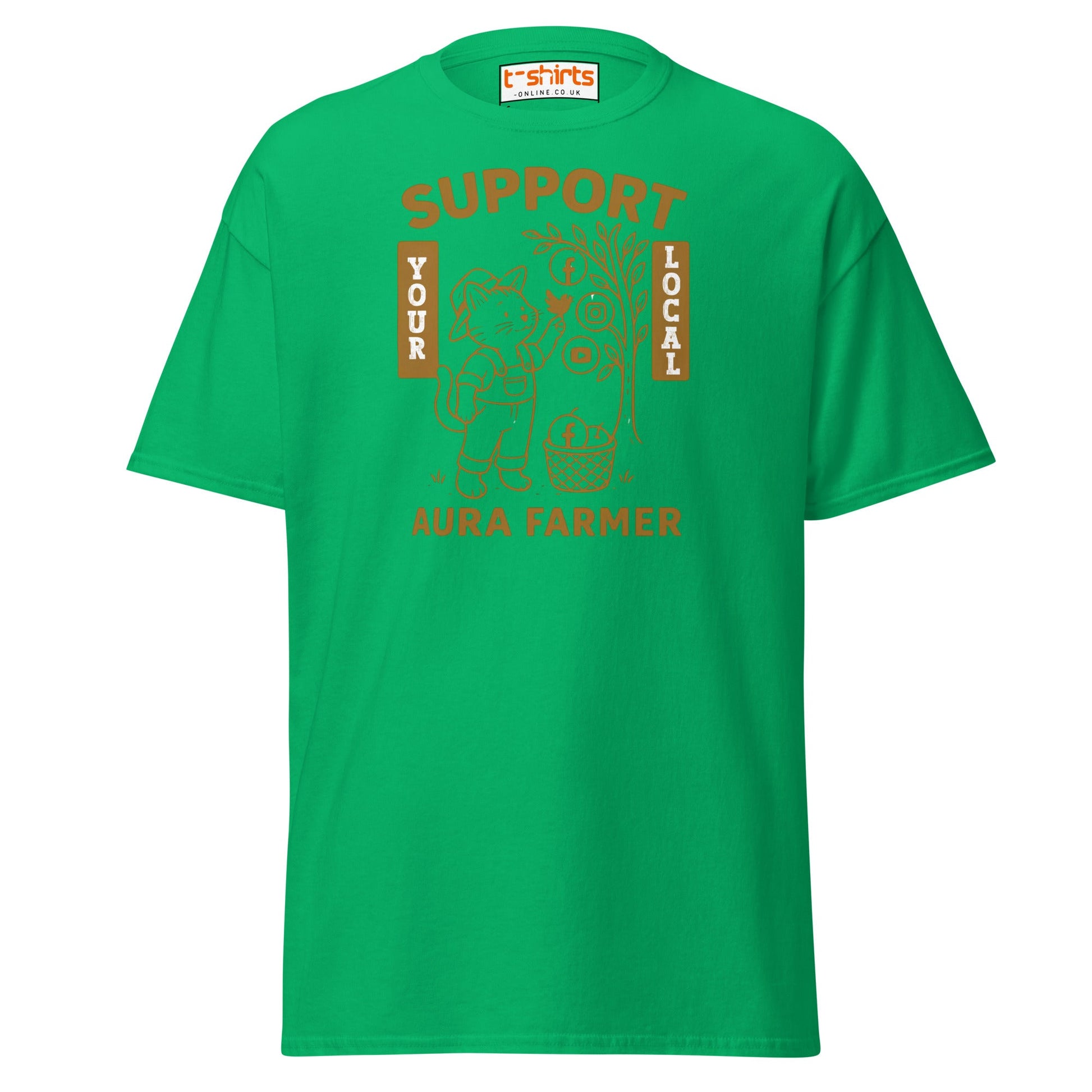 Support Your Local Aura Farmer T-Shirt - Irish Green - T-Shirts Online