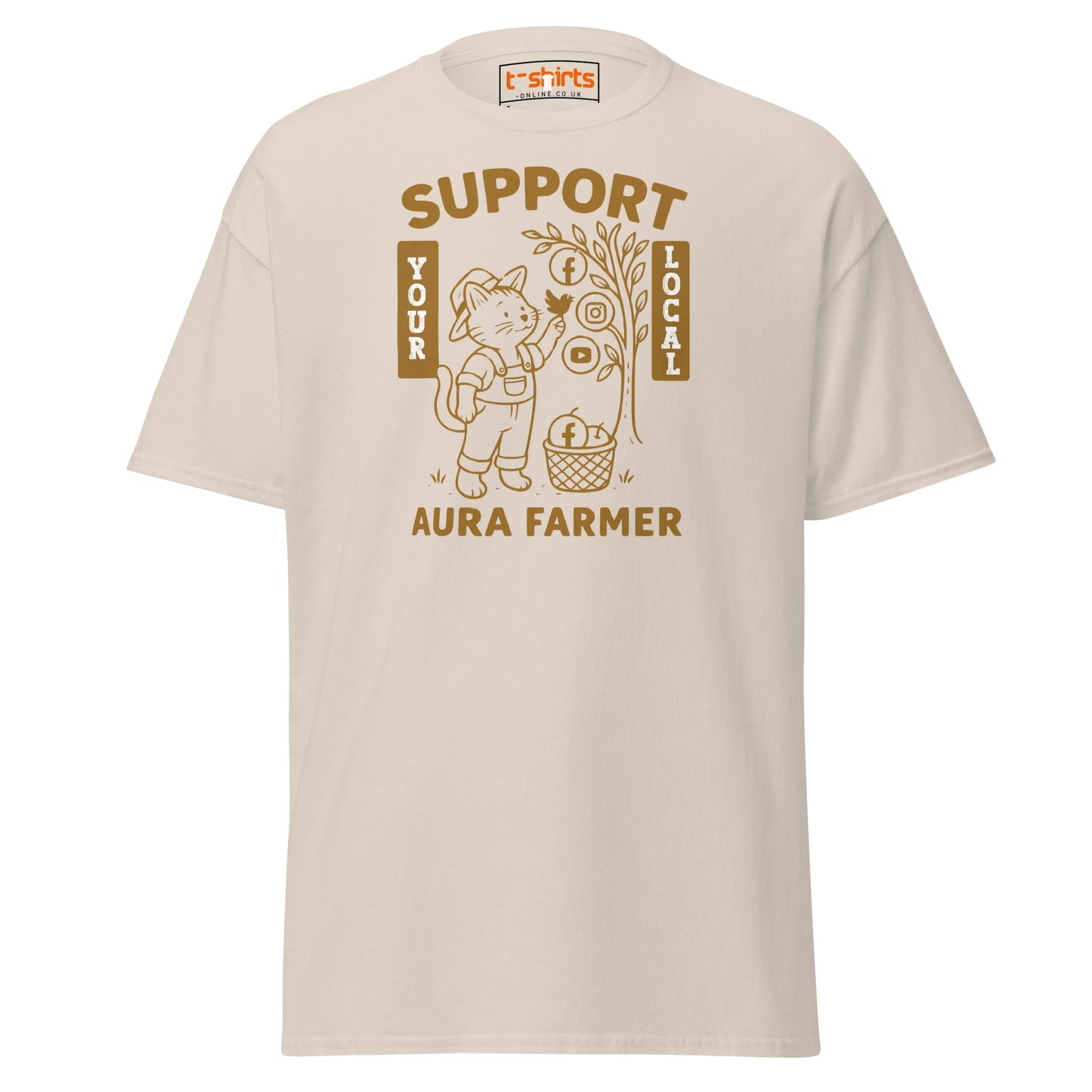 Support Your Local Aura Farmer T-Shirt - Natural - T-Shirts Online