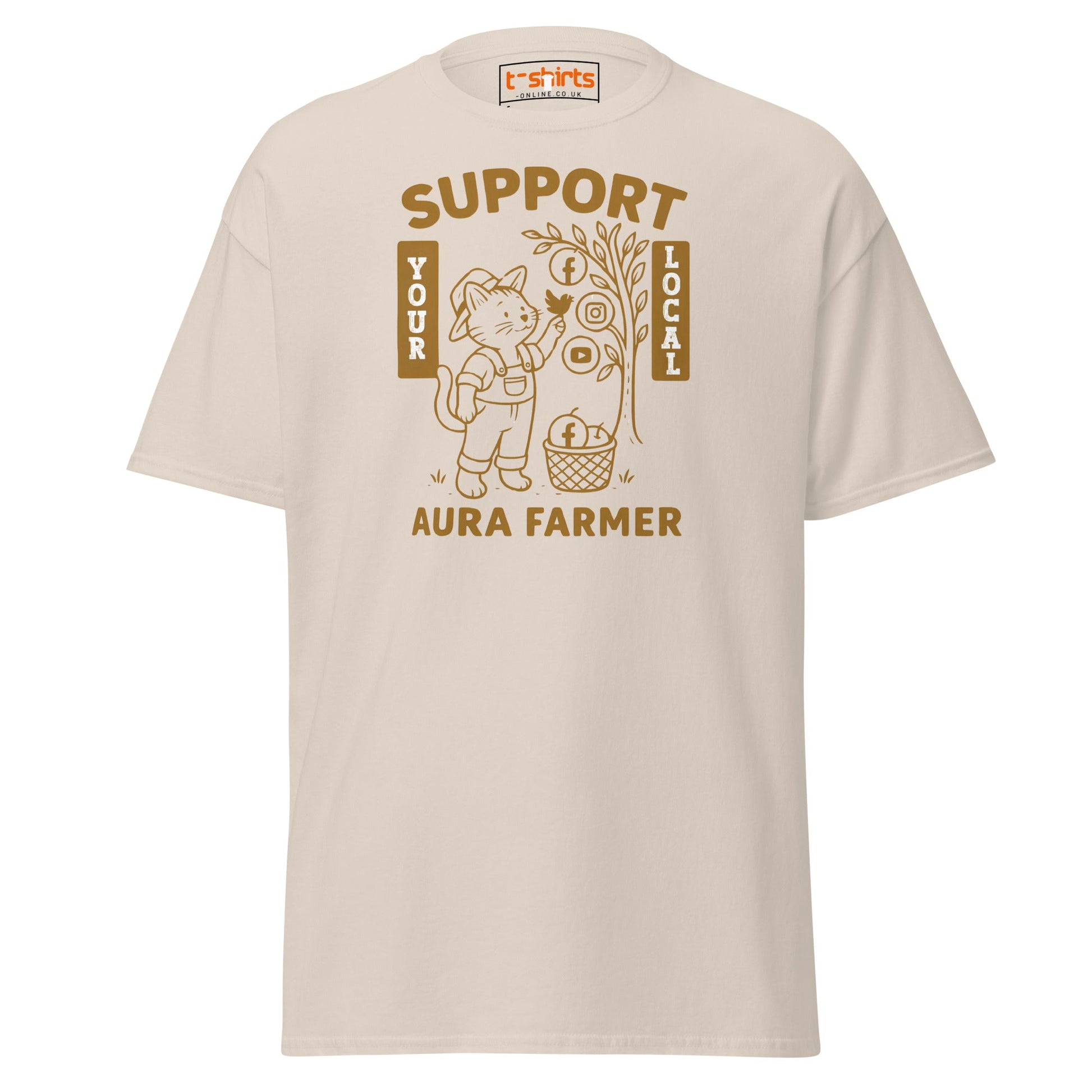 Support Your Local Aura Farmer T-Shirt - Natural - T-Shirts Online