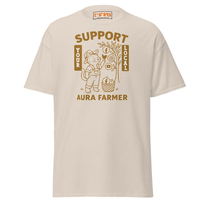 Support Your Local Aura Farmer T-Shirt - Natural - T-Shirts Online