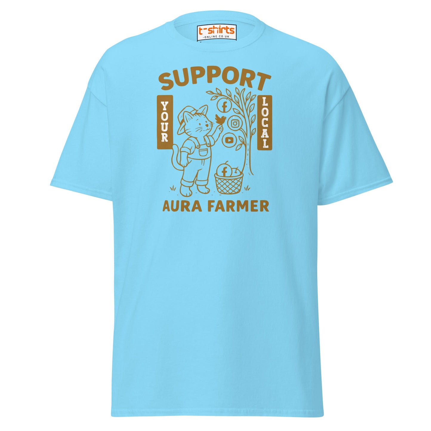 Support Your Local Aura Farmer T-Shirt - Sky - T-Shirts Online