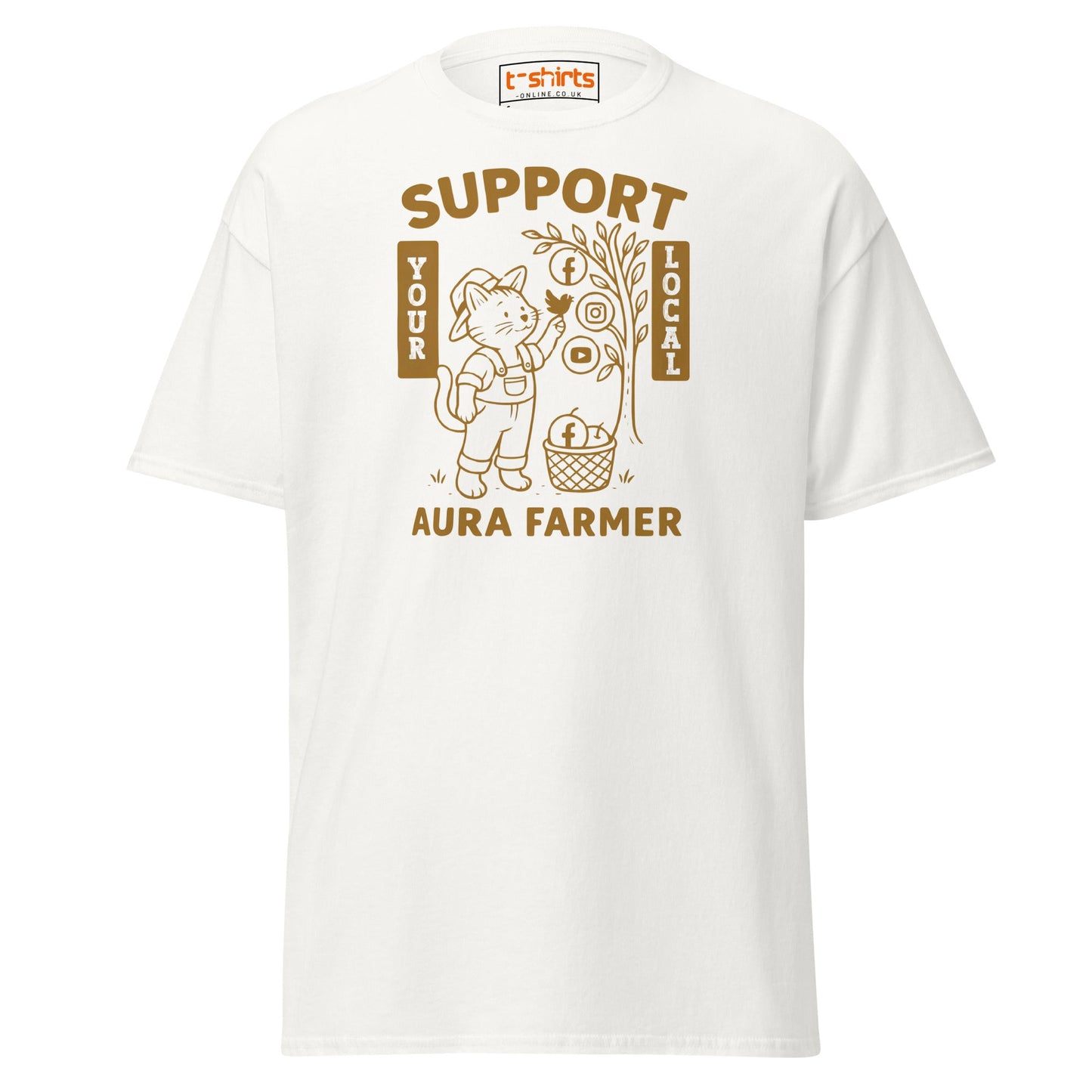 Support Your Local Aura Farmer T-Shirt - White - T-Shirts Online