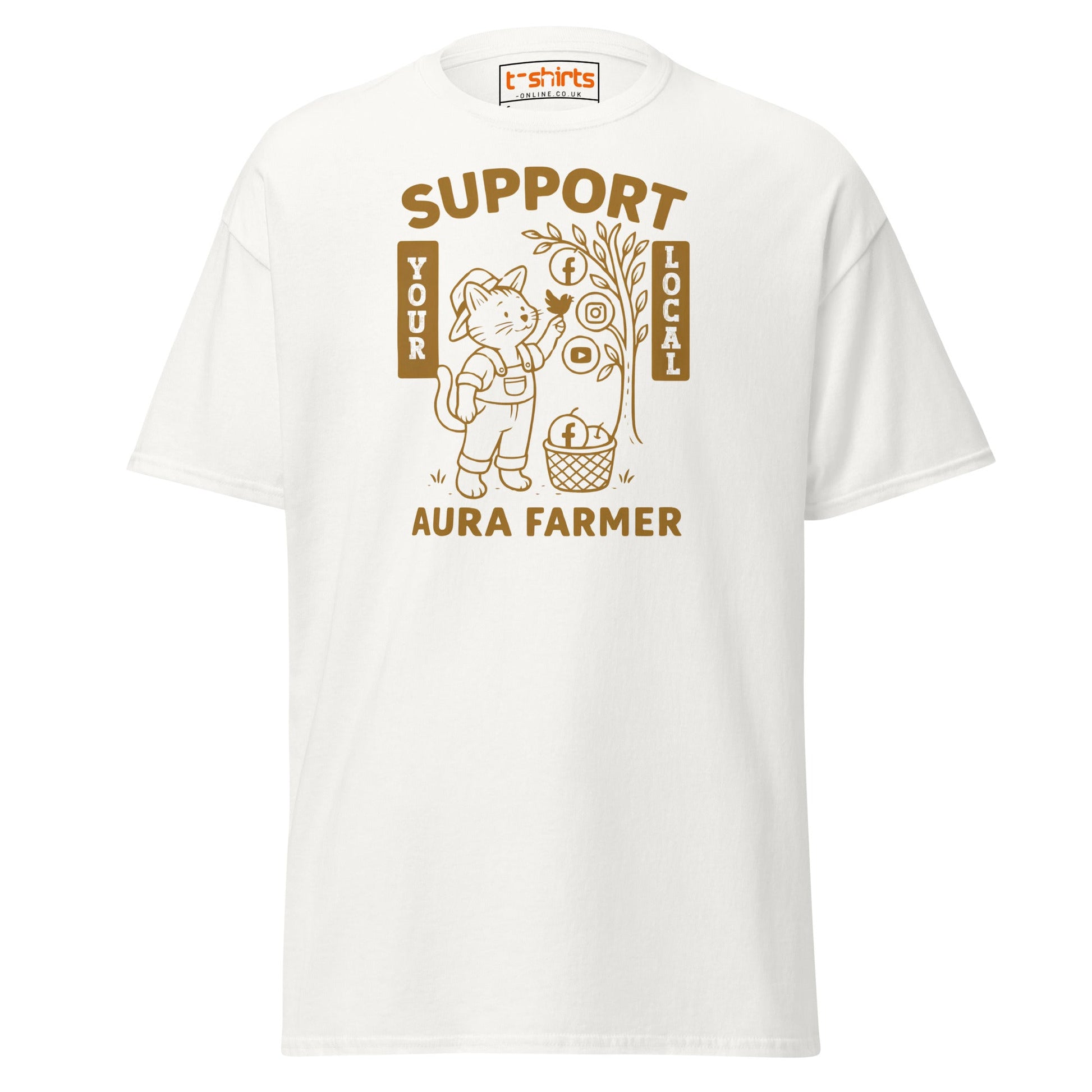Support Your Local Aura Farmer T-Shirt - White - T-Shirts Online