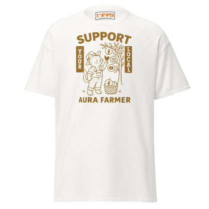 Support Your Local Aura Farmer T-Shirt - White - T-Shirts Online
