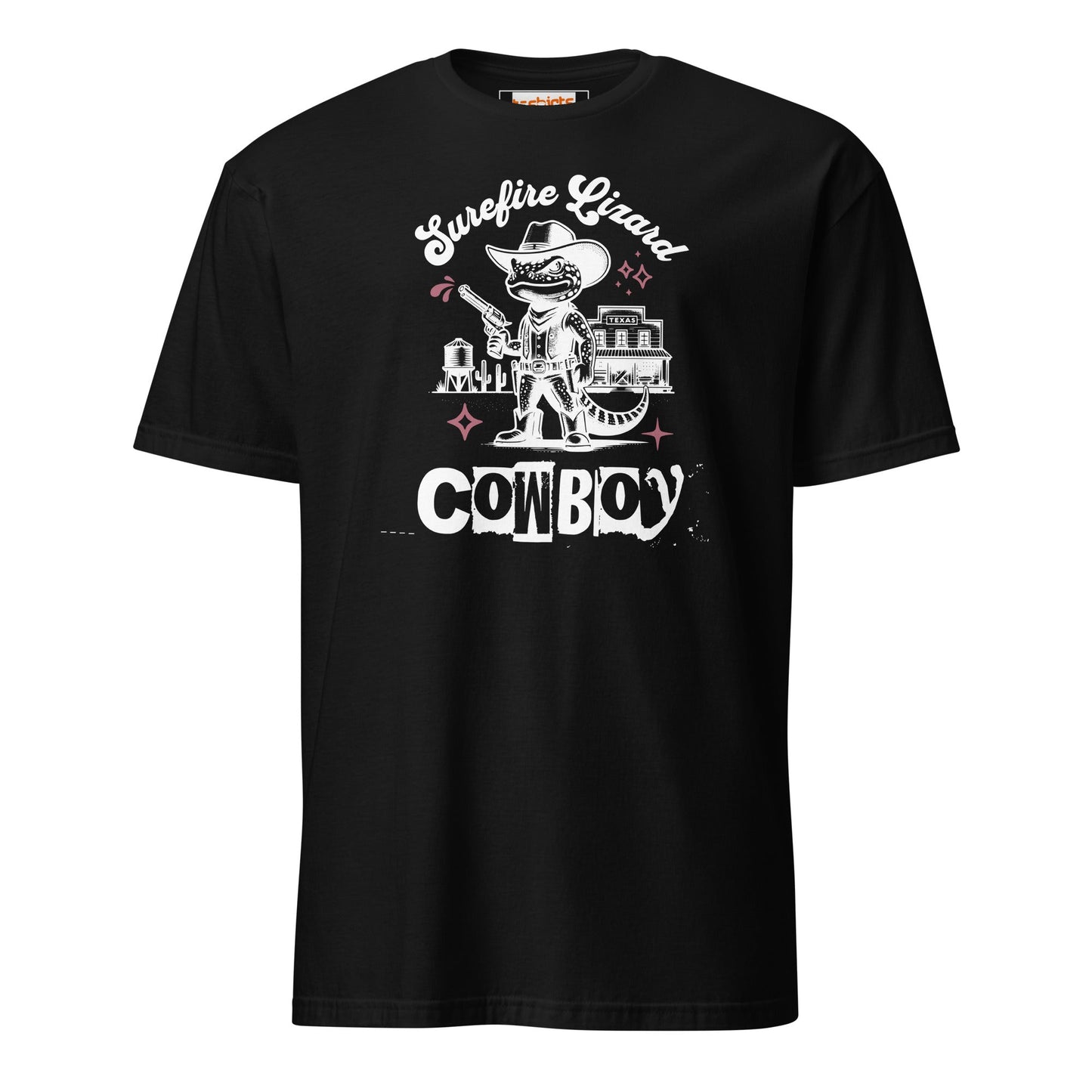 Surefire Lizard Cowboy T-Shirt - Black - T-Shirts Online