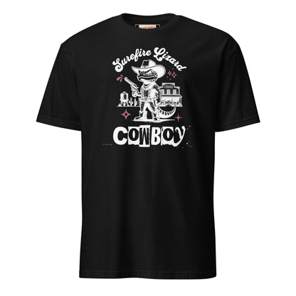 Surefire Lizard Cowboy T-Shirt - Black - T-Shirts Online