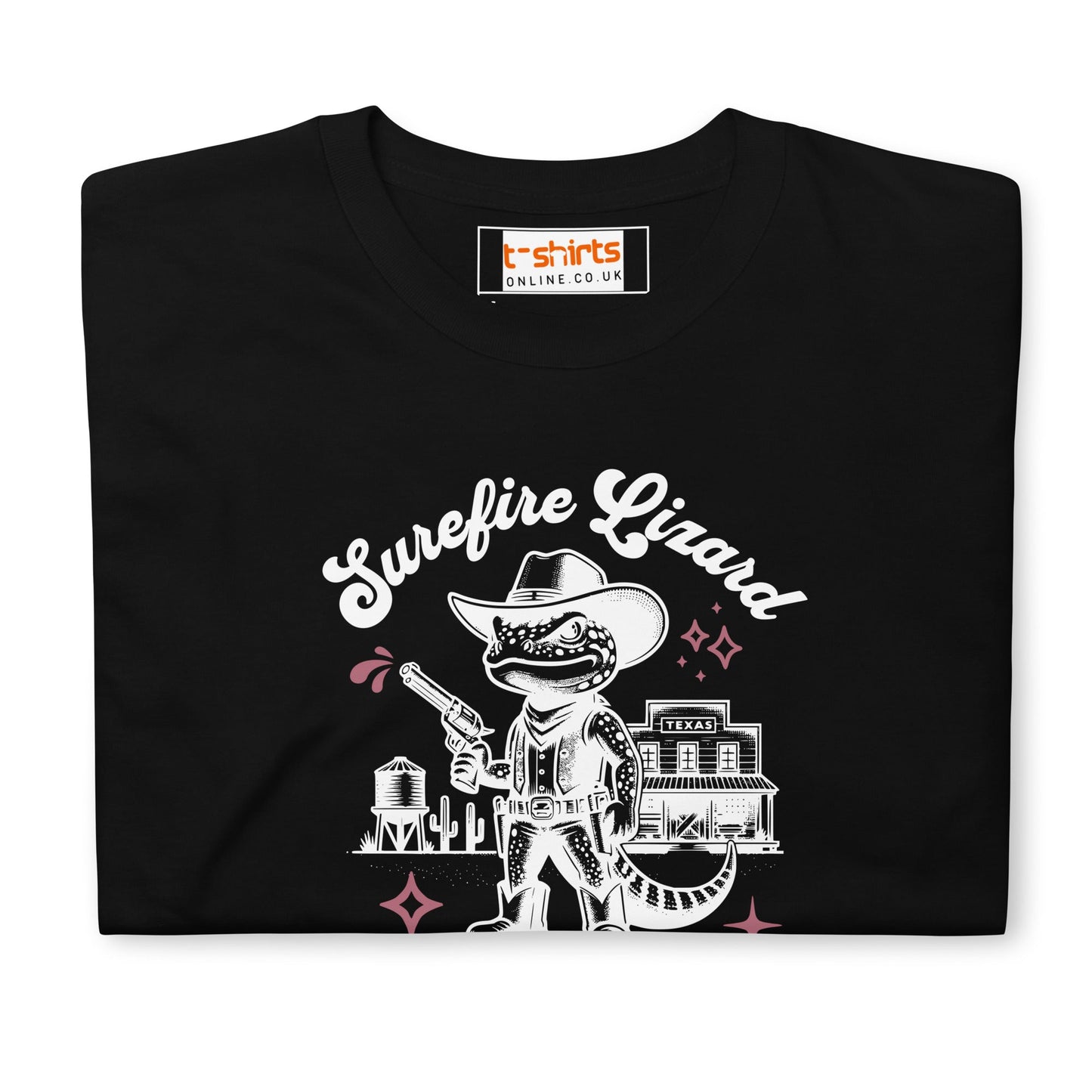 Surefire Lizard Cowboy T-Shirt - Black - T-Shirts Online