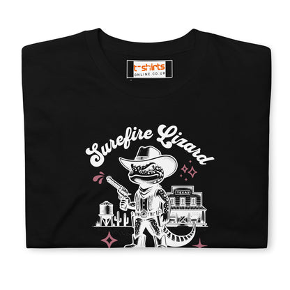 Surefire Lizard Cowboy T-Shirt - Black - T-Shirts Online
