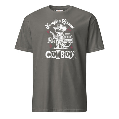 Surefire Lizard Cowboy T-Shirt - Charcoal - T-Shirts Online