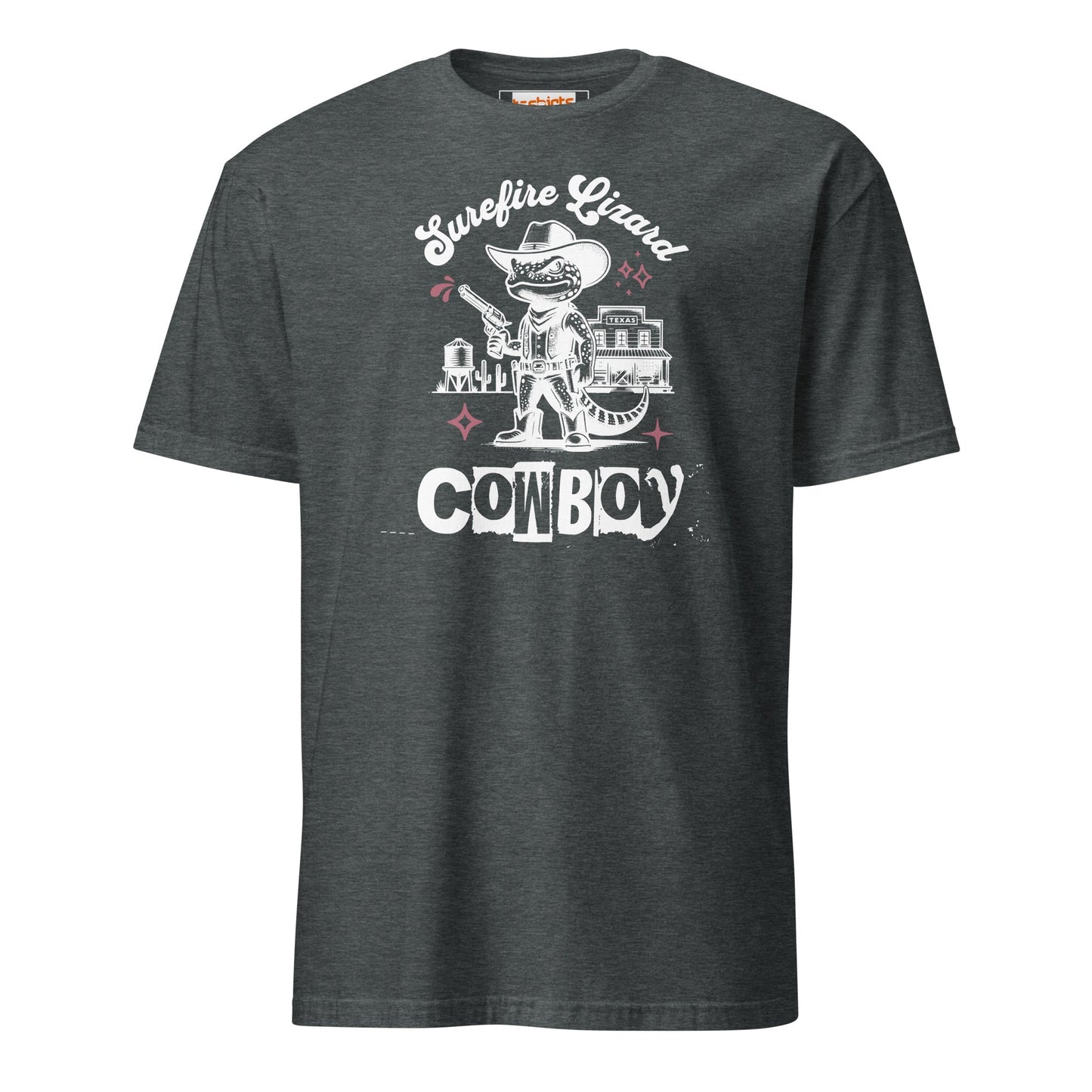 Surefire Lizard Cowboy T-Shirt - Dark Heather - T-Shirts Online