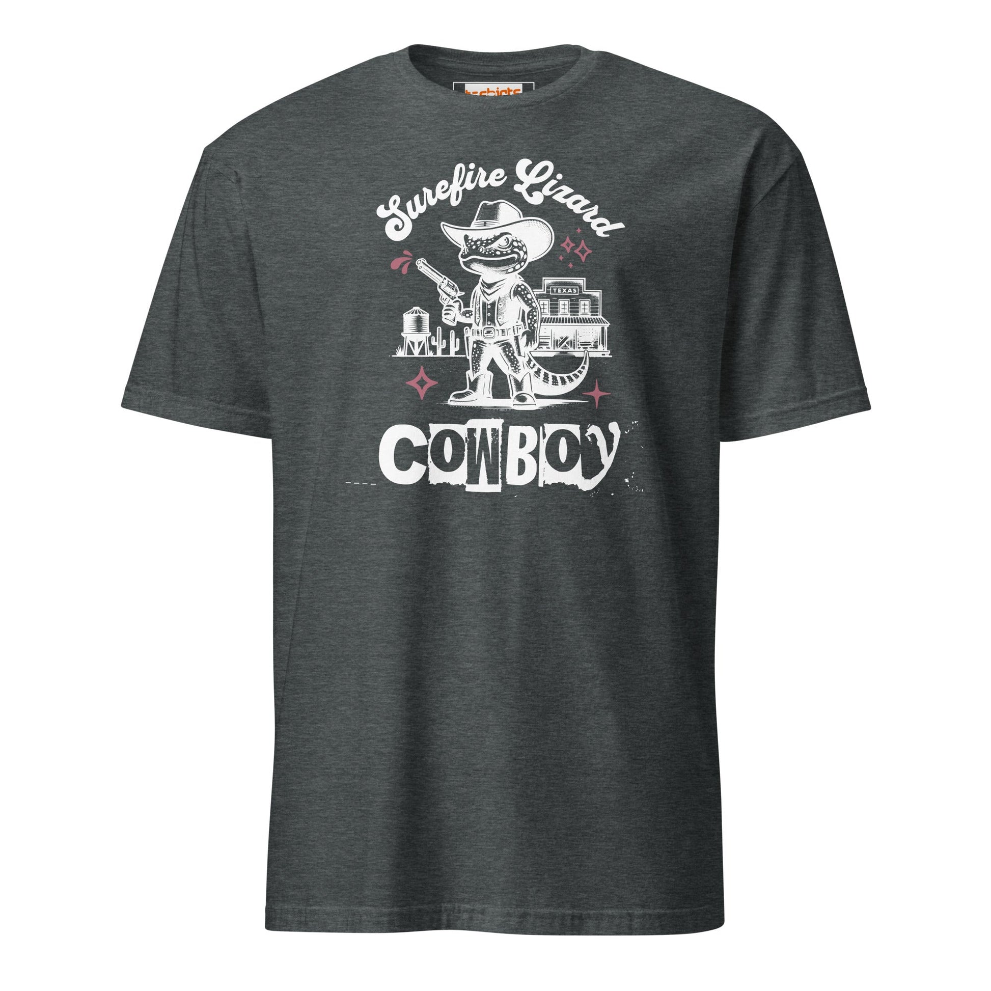 Surefire Lizard Cowboy T-Shirt - Dark Heather - T-Shirts Online
