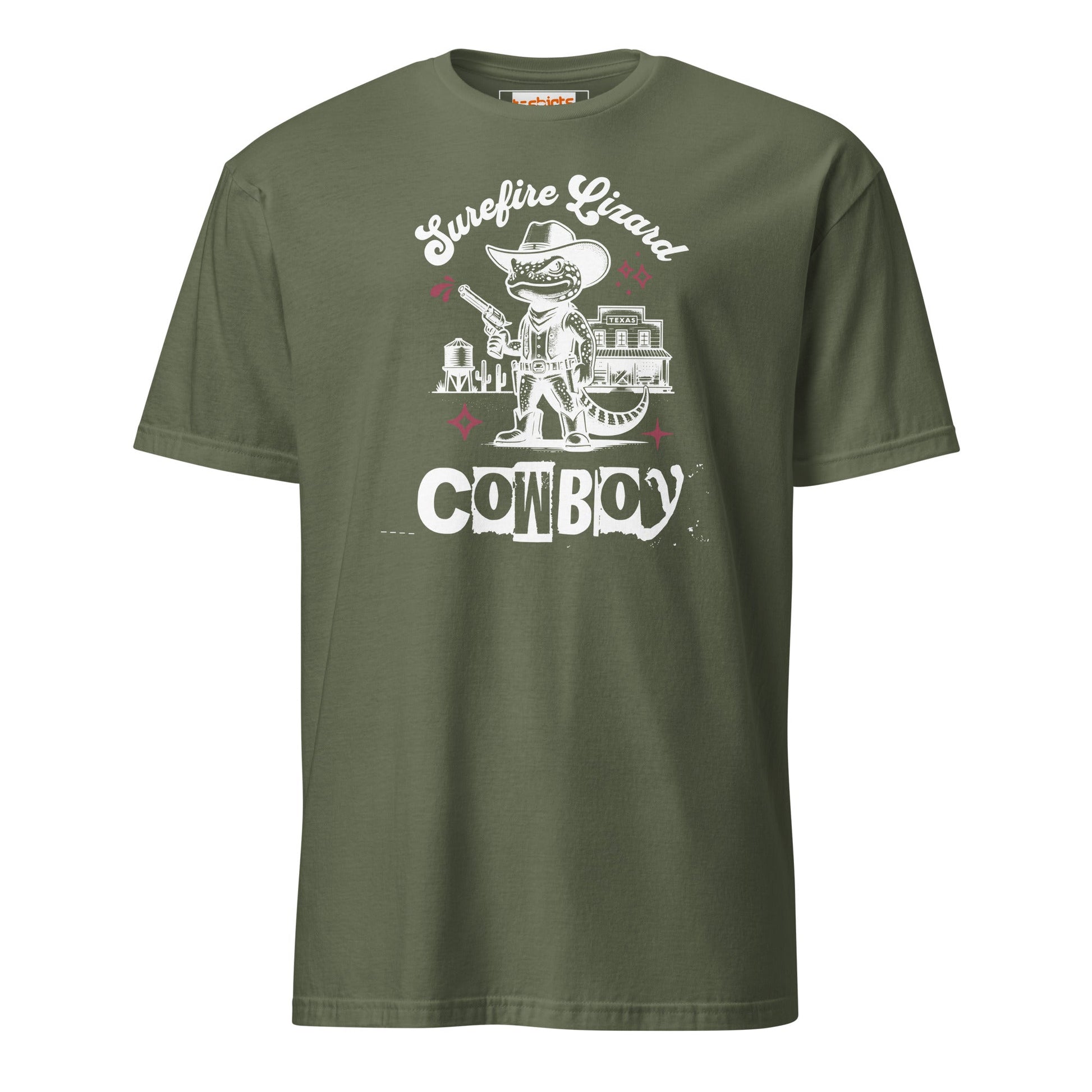 Surefire Lizard Cowboy T-Shirt - Military Green - T-Shirts Online