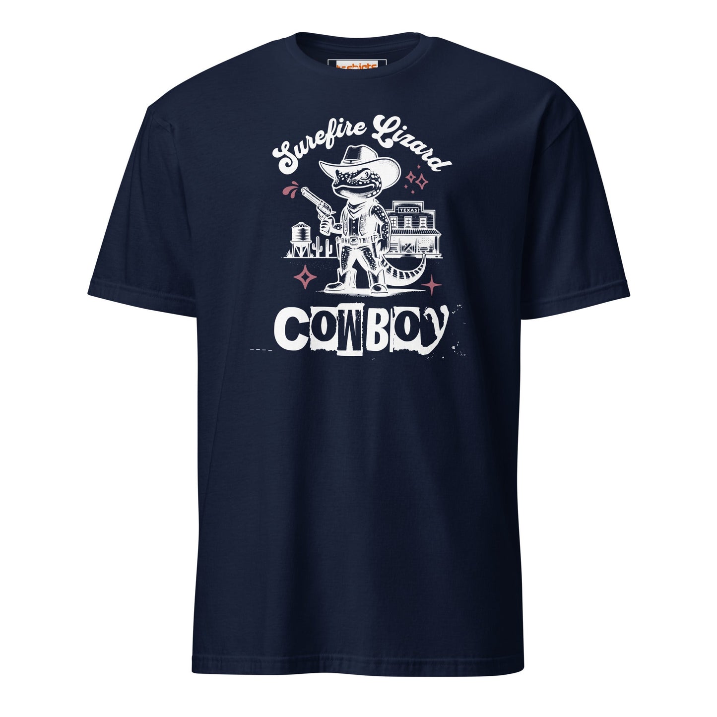Surefire Lizard Cowboy T-Shirt - Navy - T-Shirts Online