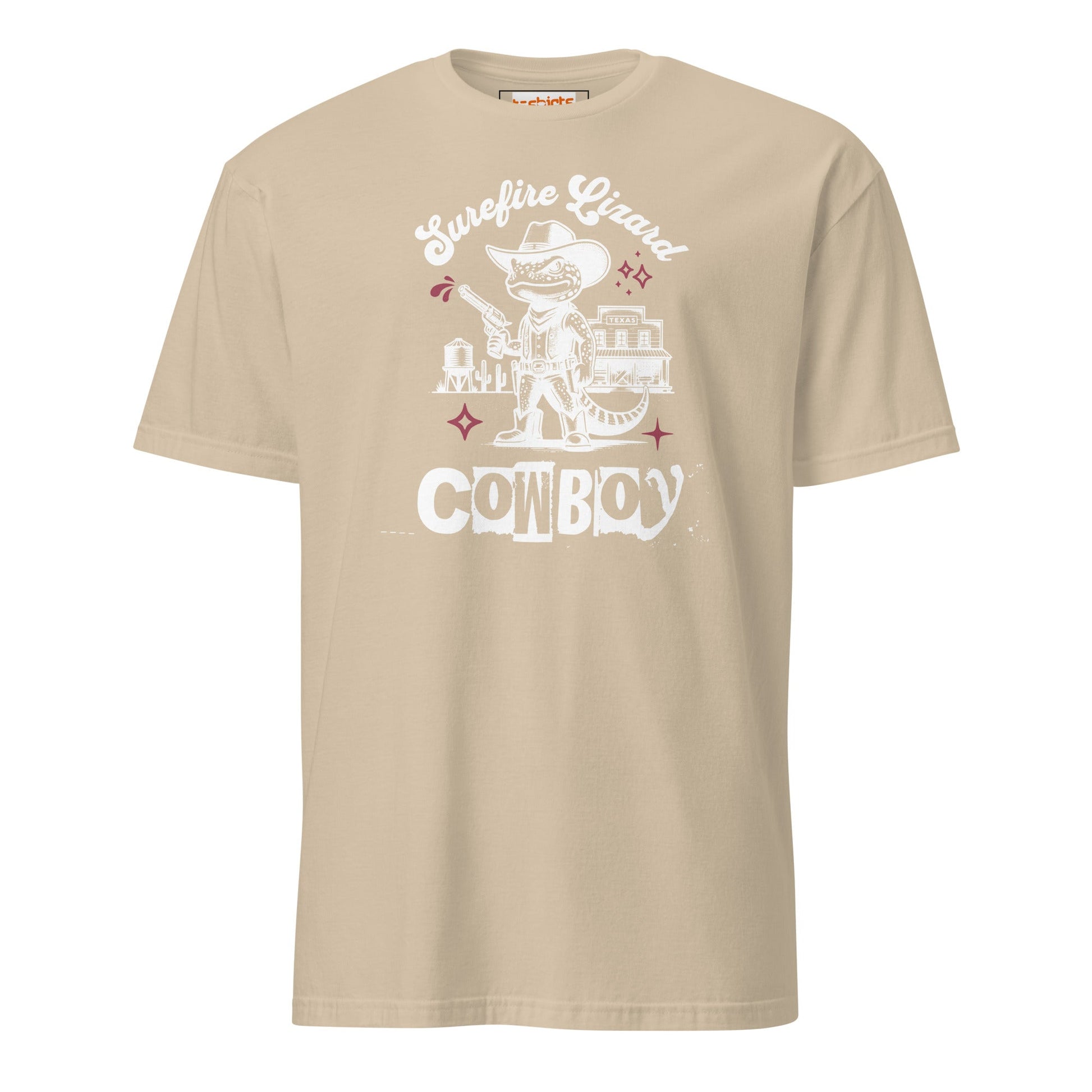 Surefire Lizard Cowboy T-Shirt - Sand - T-Shirts Online