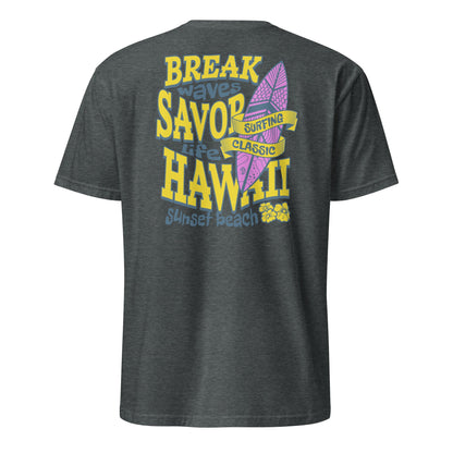 Surf Beach T-Shirt | Summertime Surf Tee - Dark Heather - T-Shirts Online